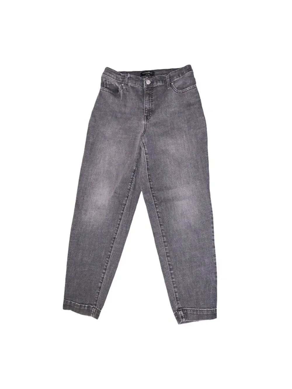 Banana Republic Jeans Womens 27/4 Black Barrel High Rise Relaxed DistressedDenim